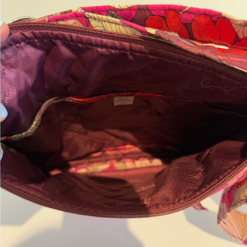 Vera Bradley Pink Red Floral Women's Crossbody Bag w.Adjustable Shoulder Strap - Picture 6 of 14